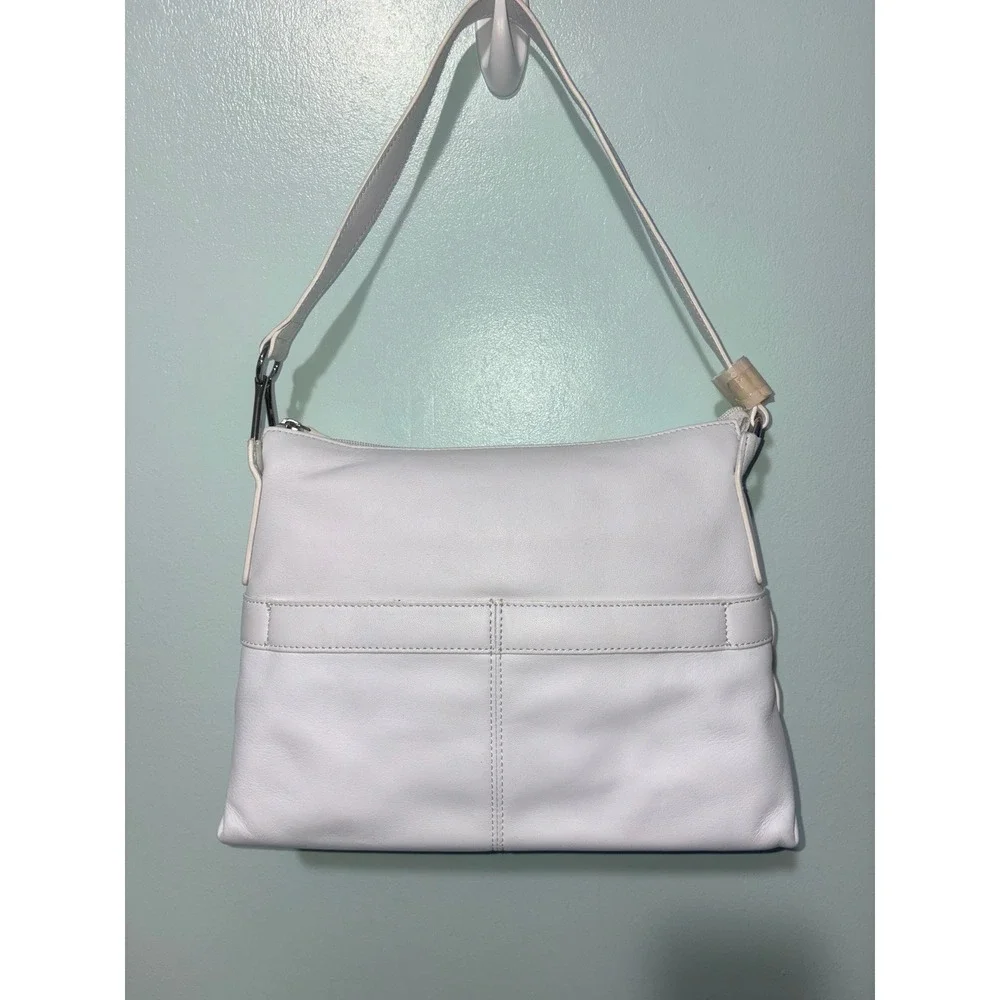Etienne Aigner Leather Shoulder Bag‎ White Top Zip Pockets